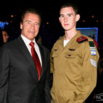 Arnold Schwarzenegger with Israeli soldier, Friends of the IDF Gala 2014
