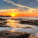 sunset at the mediterranean sea