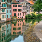 Houses reflecting in the river, Strasbourg