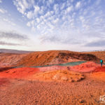 sand in the different colors at the ramon crater in israel