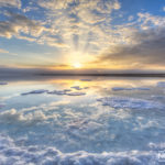 sun rays in the dead sea