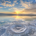 sunrise at the dead sea in israel