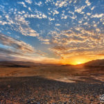 sunset in the desert
