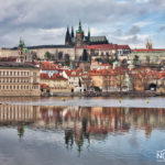 old city of prague reflections in the river