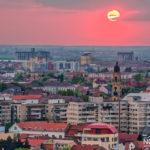 sunset in Oradea romania