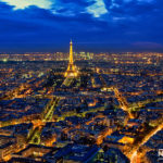 View of Paris at night