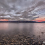 sunset by the sea of galilee in israel