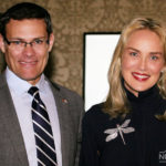 sharon stone and israeli consul david siegel at luncheon in los angeles