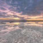 sunrise at the dead sea in israel