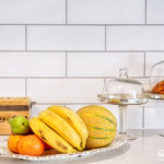 kitchen with fruits and croissants