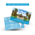 postcard with a photo of mount of beatitudes in israel