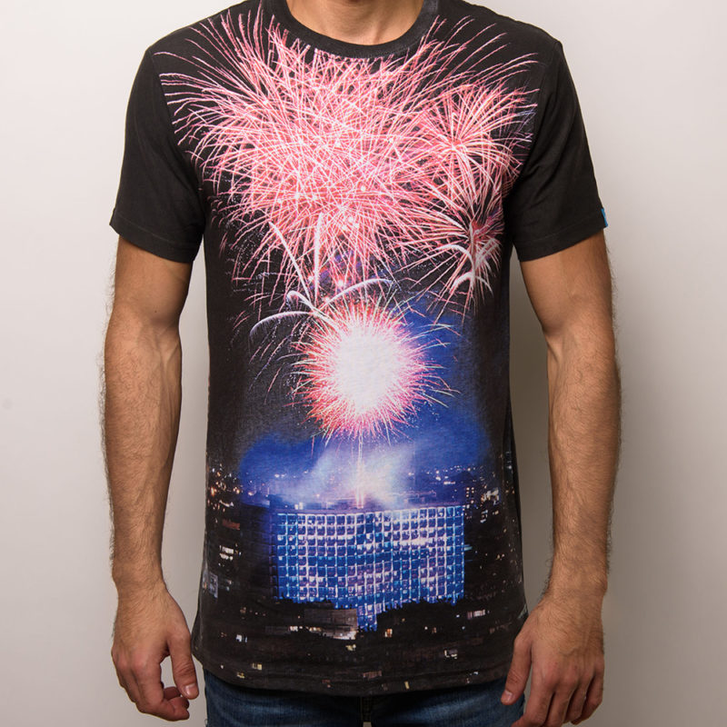 t-shirt with a photo of Israel on